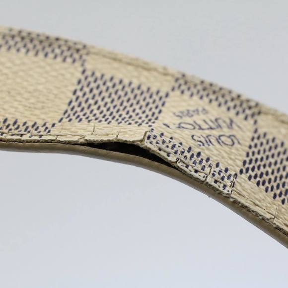 LOUIS VUITTON Damier Azur Ceinture Carre Belt 29.5""-33.5"" M9678 LV Auth 55072 - Picture 5 of 8